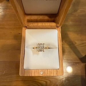 Radiant Lab Grown Diamond 14K Engagement Ring